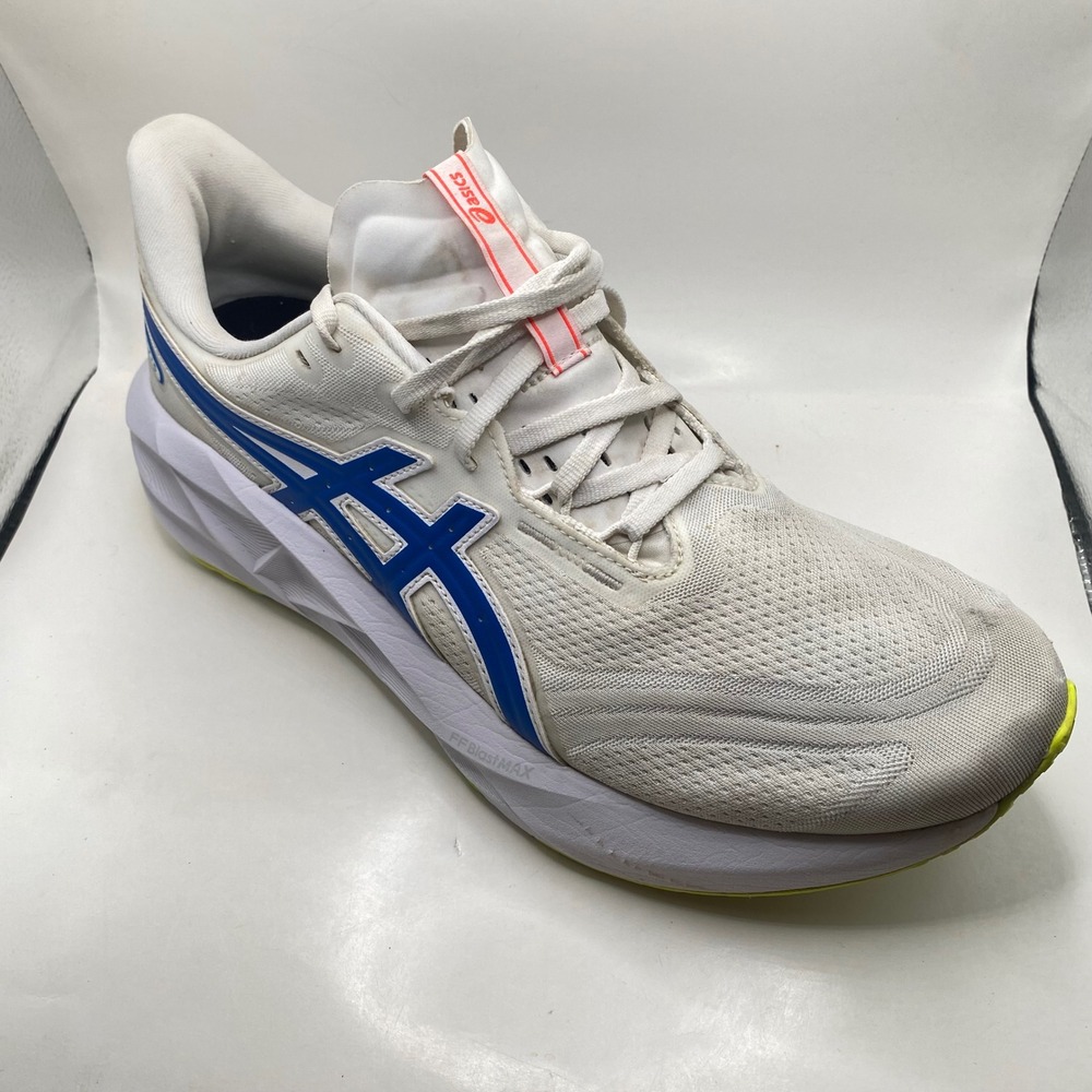 ASICS Novablast 5 Running Shoes Mens 11 White Blue FF Blast MAX 1011C137 Trainer